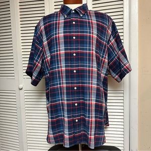 Ralph Lauren Size 2X Big Short Sleeve Button Down Plaid